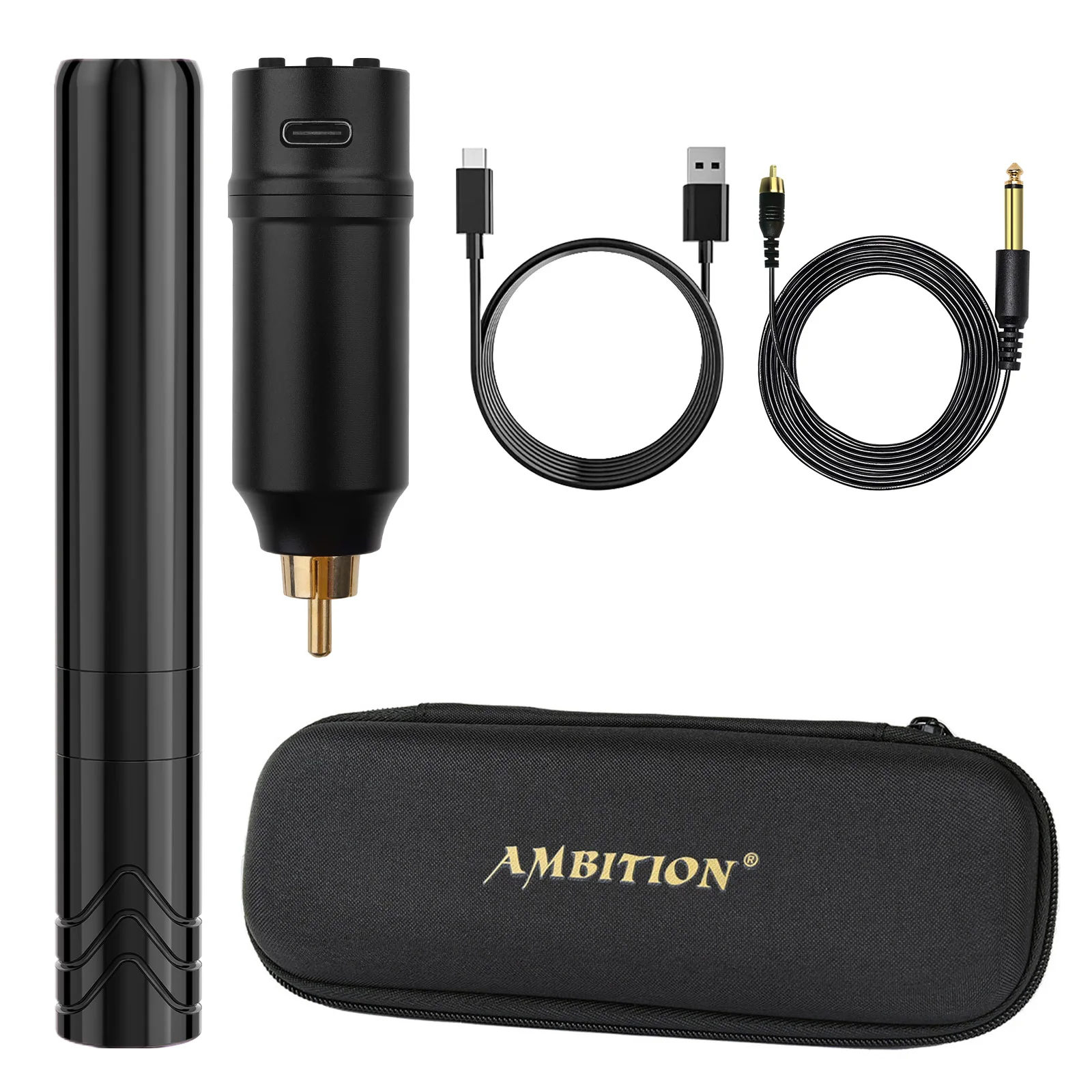 Ambition 2.5mm Stroke Portable Lip Eyeline Permanent Makeup Eyebrow P M U Microblading Pen Tattoo Machine with RCA Battery