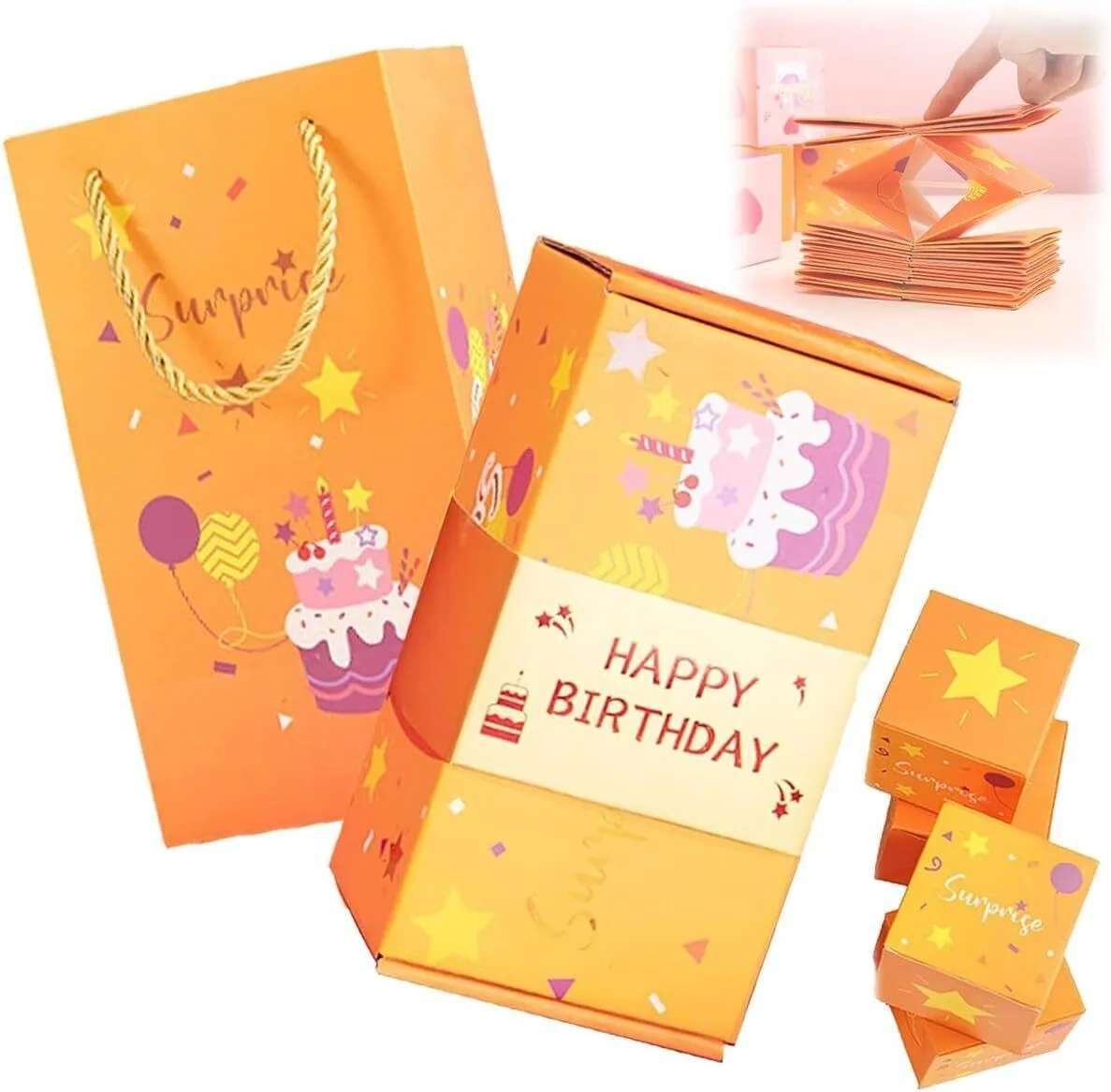 Mystery Exploding Surprise Bomb Money Box 16 PCS Bouncing Boxes Large Photo Album Card  Valentine Confetti Gift Pop Up Box