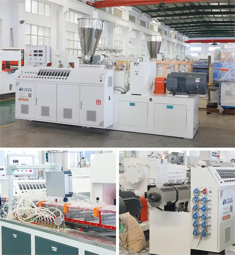 Faygo Union SJ65/132 PET twin screw extruder extrusion machine corrugated pipe extruder production line
