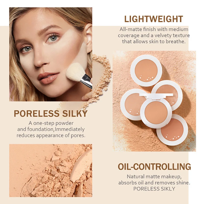 
Your own brand cosmetics private label make up concealer best pressed powder big pressed powder 