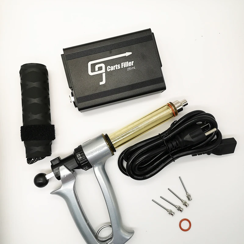 
Thick oil wax vaporizer filling machine cbd vape carts fillter with 14 gauge lure lock syringes 