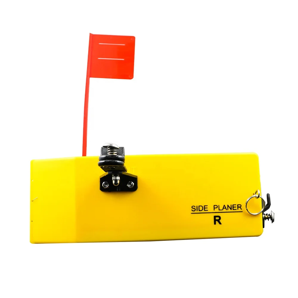 Kmucutie Planer fishing board Starboard Side with Working Tattle Flag, Enclosed Back, Adjustable Weight Planer Board
