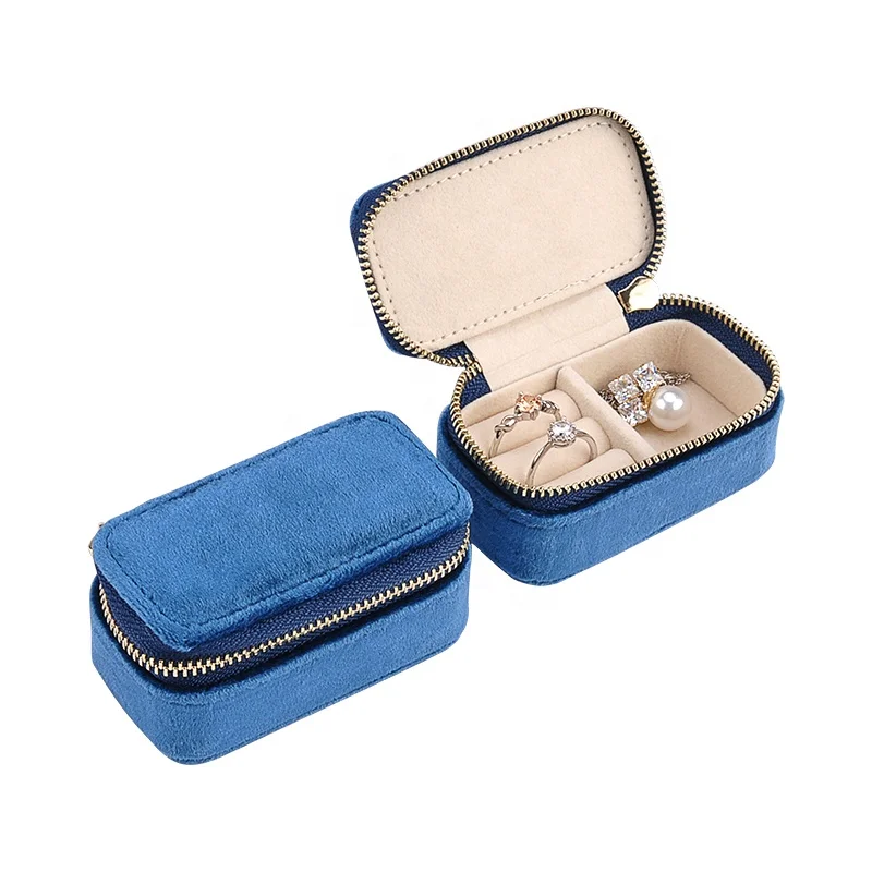 Custom Velvet storage gift jewellery boxes luxury cases logo printed packaging organizer leather jewelry box