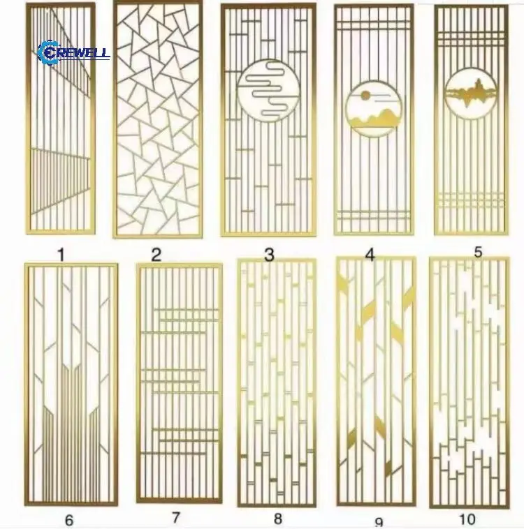 Chinese manufacturer moveable classy glass partition newest luxury powder coating room divider for villa