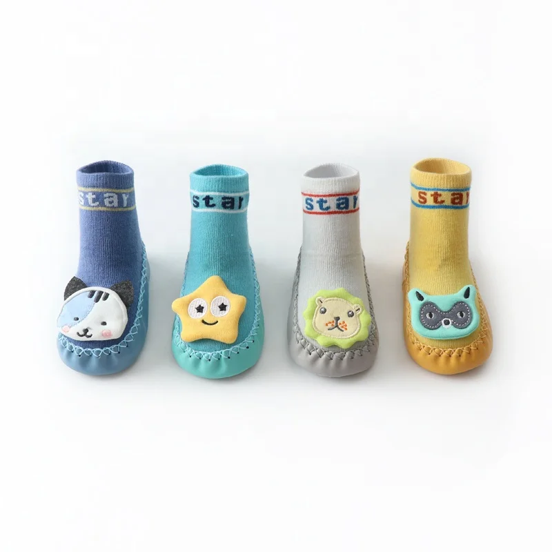 
2021 Wholesale Newborn Children Socks Cotton Baby Organic Ribbed Anti Slip 3D Animal Toddler Baby Socks 