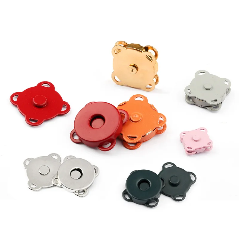 14mm 19mm 24mm Colorful Sewing Invisible Magnet Clasp Metal Alloy Magnetic Snap Button