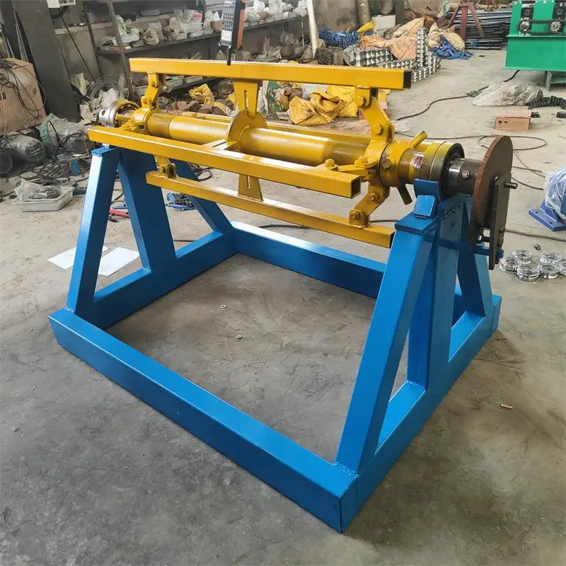 Unwind Shaft Metal Steel Coil Single Mandrel Uncoiler Manual Decoiler For Punch Press