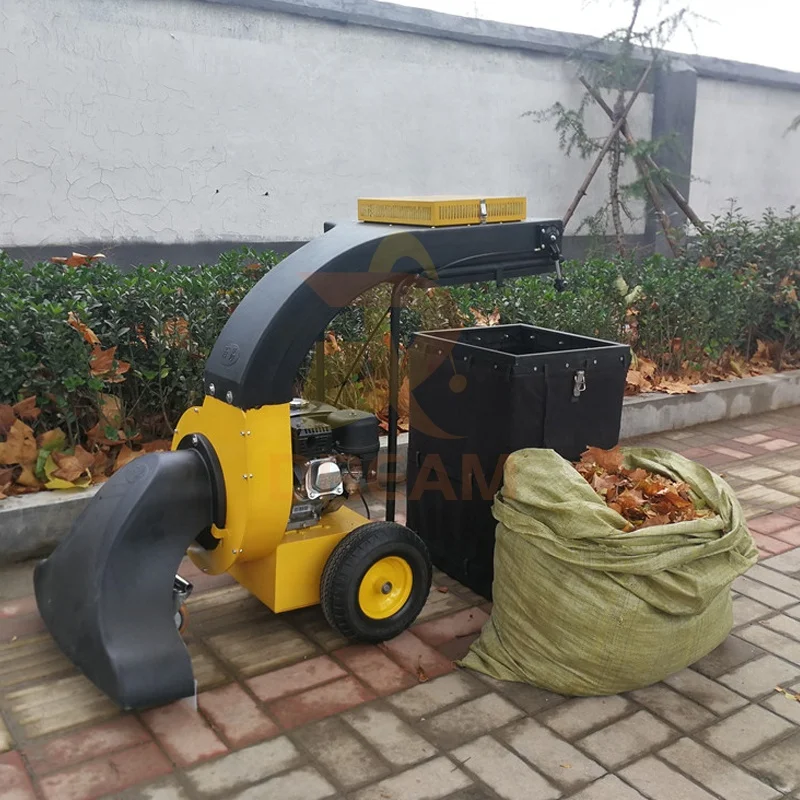 Hand push leaf cleaning sweeping machine leaves collecting machine