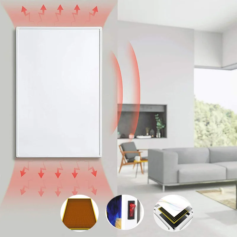 Home Wall Ceiling Mounted Infrared Radiant Room Panel Carbon Crystal Electrical Electric Infared Panel Heaters With CE