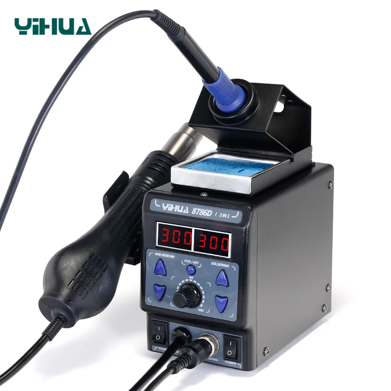 YIHUA 8786D-I Desoldering Station Rapid Heating Phone Repair SMD Solder Tool Iron Hot Air Soldering Station