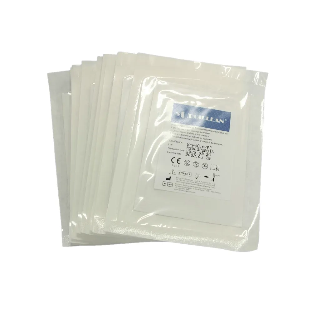 
Professional supply Oxidized Regenerated Absorbable Cellulose Hemostatic Gauze Manufacturers white colour 