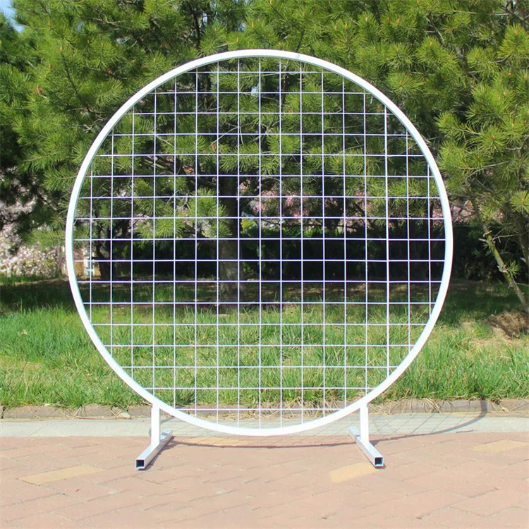 Hot Selling High Quality Party Supplies Metal Circle Backdrop Grid Arch Backdrop Wedding Decorations Wedding Arch
