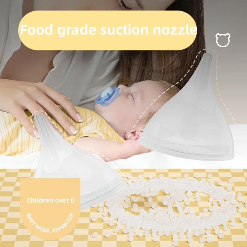 Nasal Aspirator for Baby Booger  with Self-Cleaning Function Baby  with 3 Levels of Suction 2 Nose-Tips