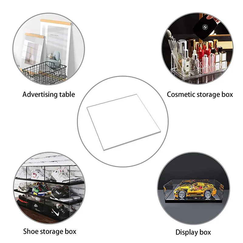 Factory manufacture customized size 12' x 12' clear cast acrylic plastic sheets panels with free sample