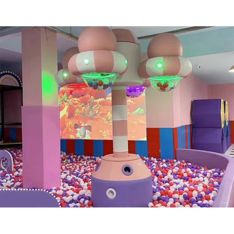 Kids Fun Equipment Indoor Playground Ball Drop Game Shooting Ball Game Machine Indoor Playground With Gun Ball Blaster for Kids