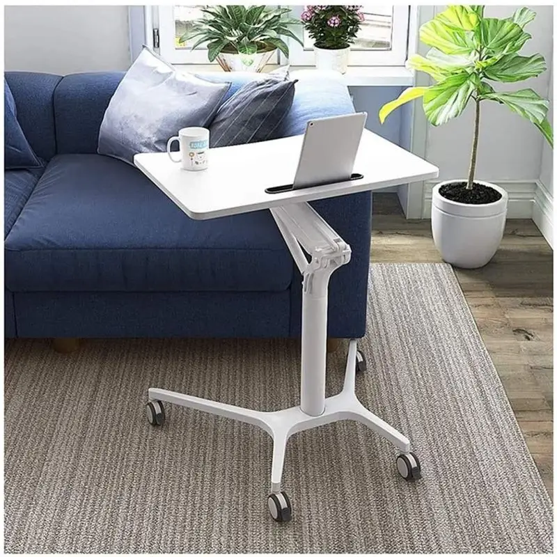 Factory Sale Movable Computer Table Floor Stand Height Adjustable Portable Data Entry Jobs Home Rotate Laptop Sofa Bedside Table