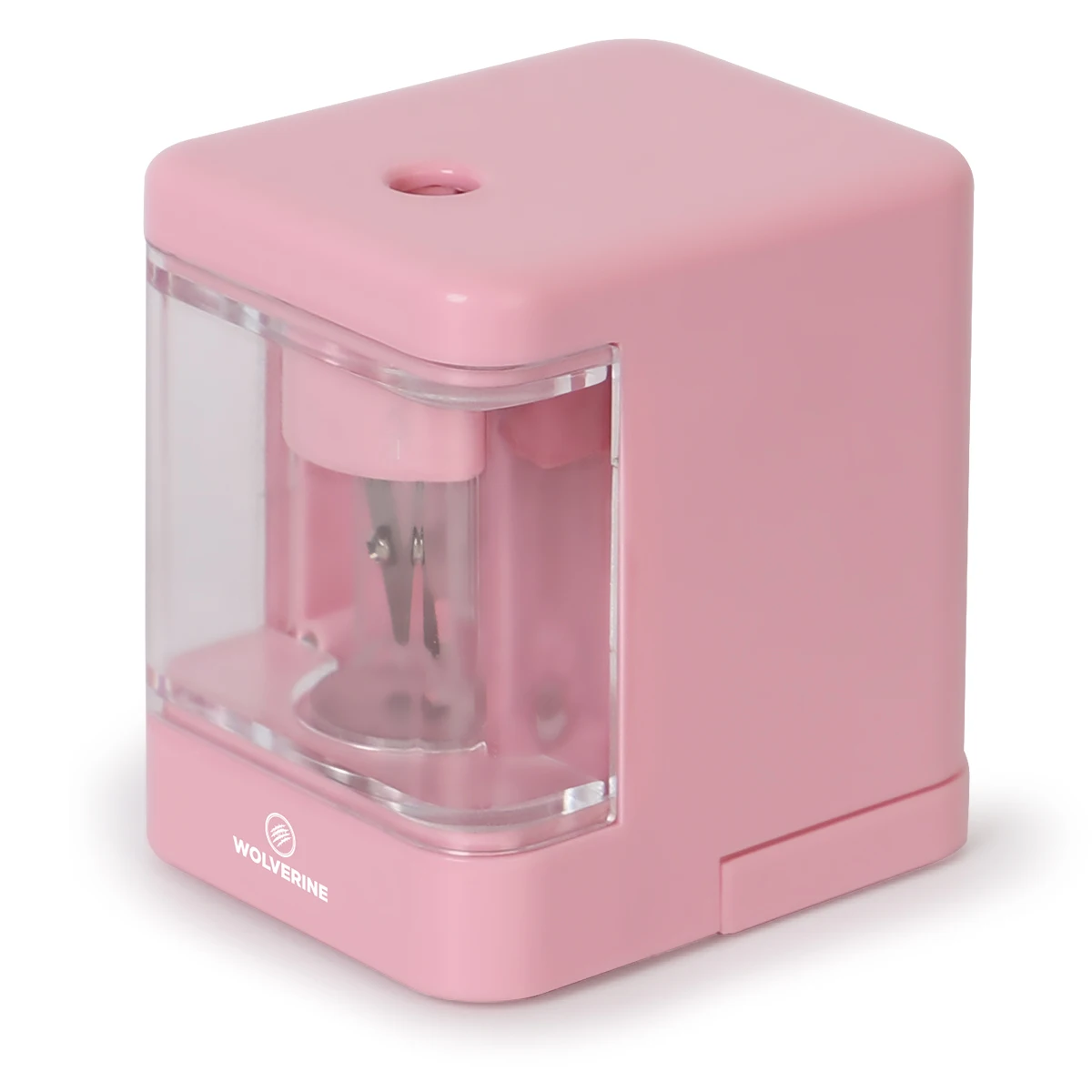 SUNWOOD Pencil Sharpener Electric Automatic for Kids Classroom Plastic Battery Operated with USB Line Pink