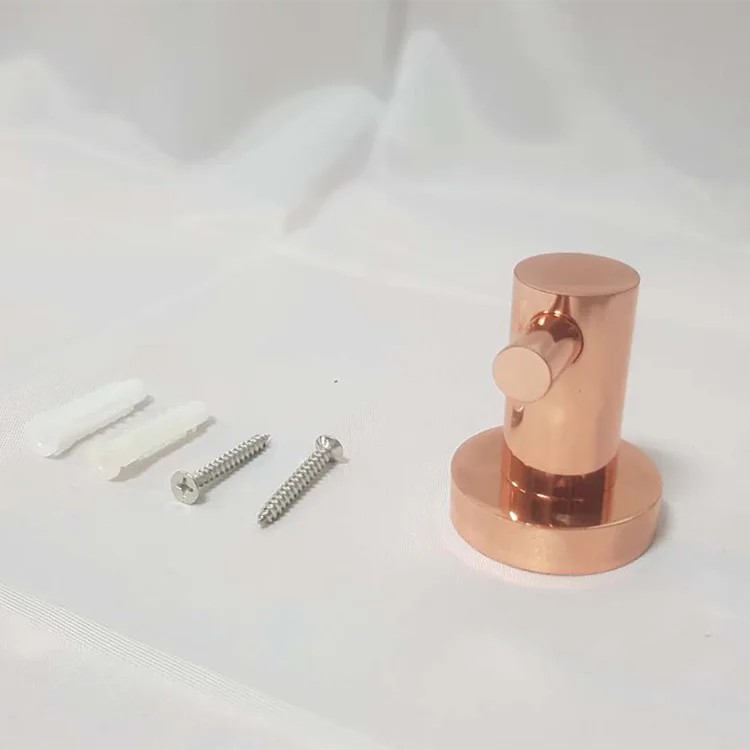Bathroom Brass Single  Rose Gold Clothes Robe Coat Hanger Hook Rack