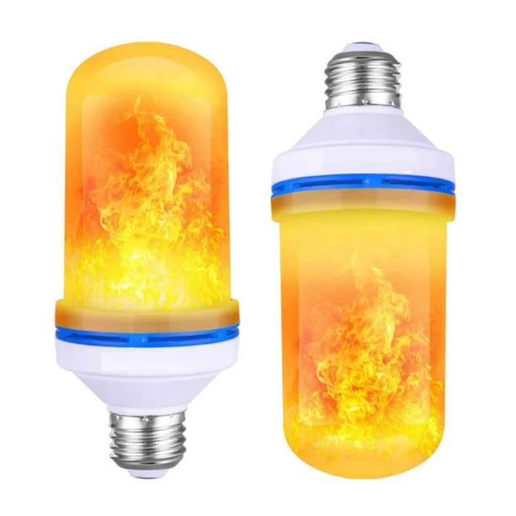 Halloween Decorations Fire Burn Effect E26 E27 Base Gravity Sensor Led Flame Light Bulb