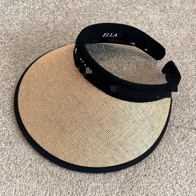 Summer UV Protection Large Wide Brim Travel Beach Sun Hats Foldable Packale Straw Sun Visor Straw Hats