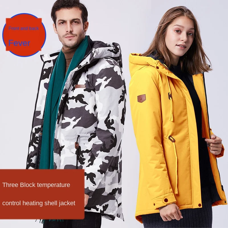 
Smart graphene electric heating wind-proof and cold protection coat 