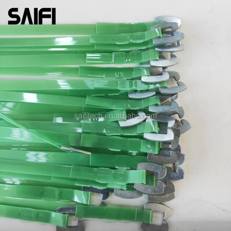 Plastic high strength green embossed polyester strapping belt band cotton baling pet strap