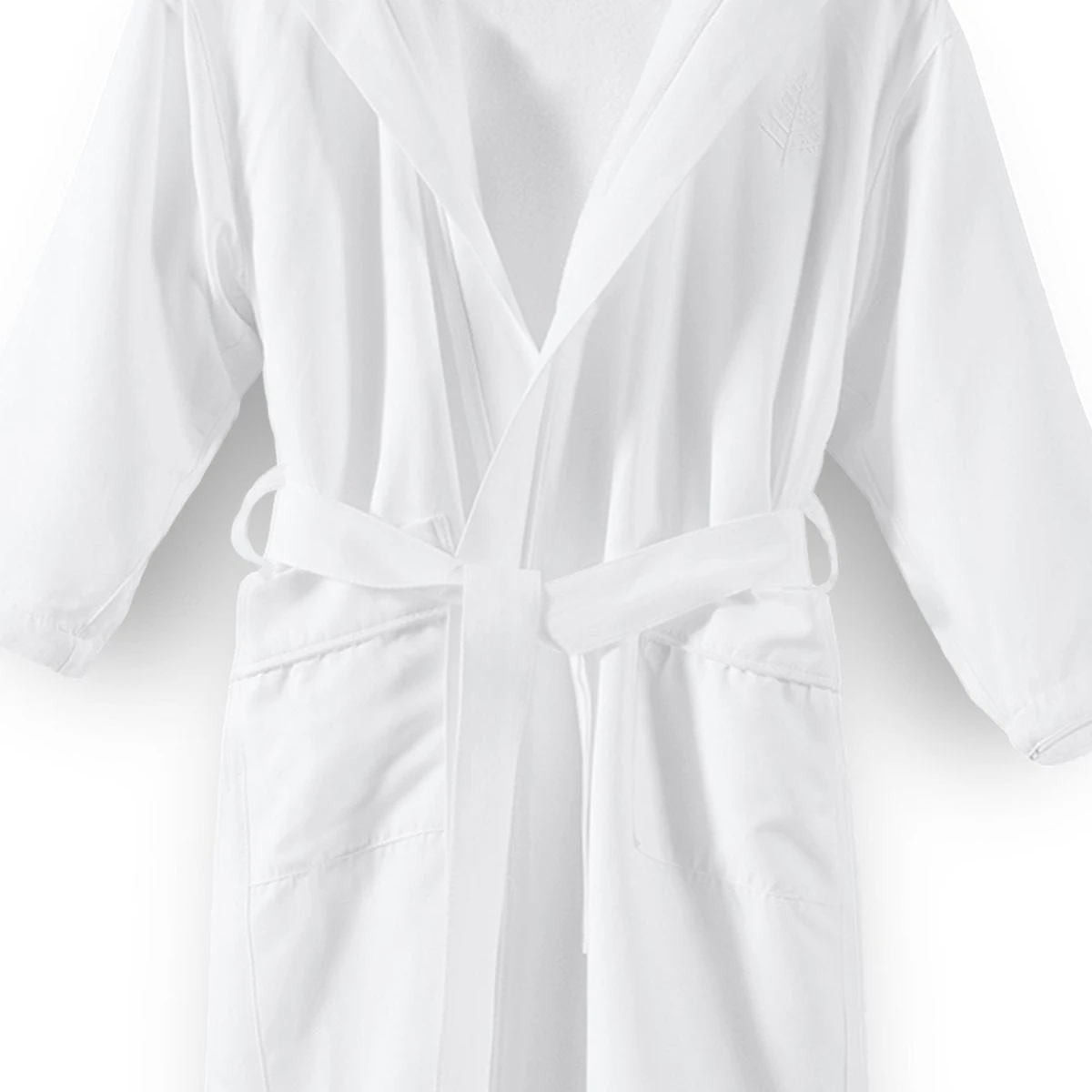 Wholesale Super Soft Luxury Microfibre White Hooded Robe Custom Logo Embroidery Women Bathrobe For Home Hotel