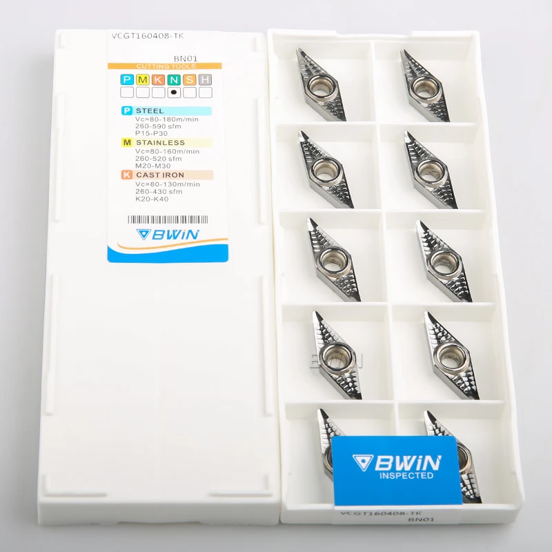 Vcgt110304 Ak H01 Vcgt160408 Pcd Mcd Insert Vcgt160404 Vcgt110302 Aluminum Cutting Usage Carbide Insert (Vcgw) Vcgt 160404 16