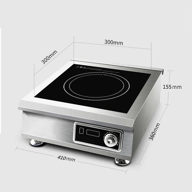 Небольшая электрическая индукционная плита 3.5KW из нержавеющей стали с