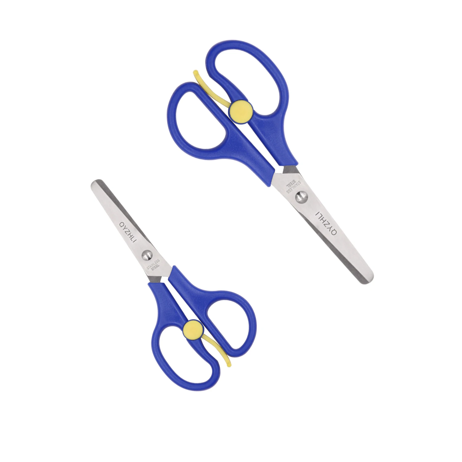 Plastic Kids Scissors 5 Inch Children Scissors with Spring Student Safety Craft Scissors