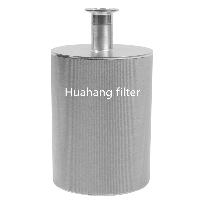 Quick-install interface metal  fiber felt sintered sintered wire mesh 304/316 filter element for chemical processing