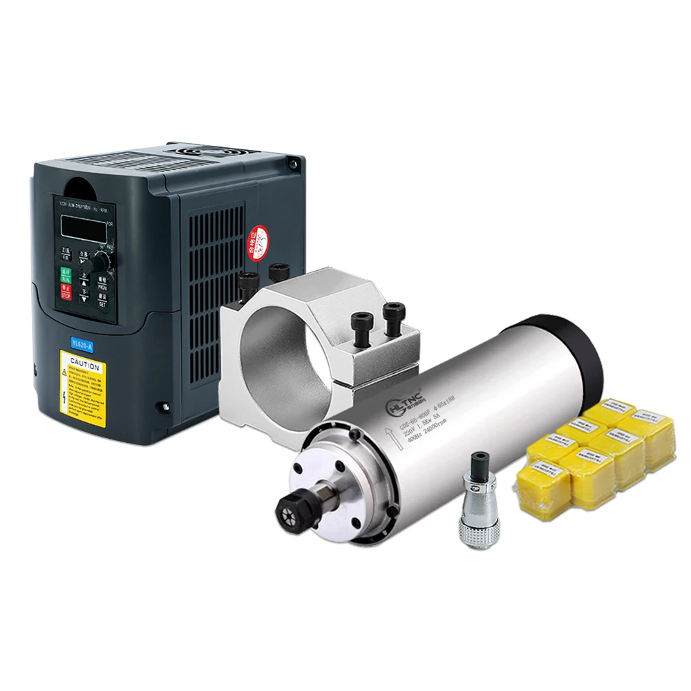 110V 220V 380V 65mm Spindle Kit 1.5KW Air Cooled Spindle 24000RPM ER11Collect CNC Spindle Kit
