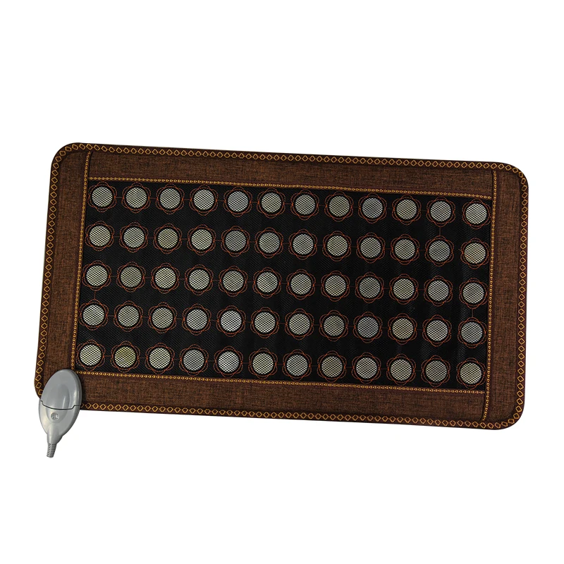 Factory jade tourmaline mattress price natural stone heat therapy mat thermal photon light infrared heating pads