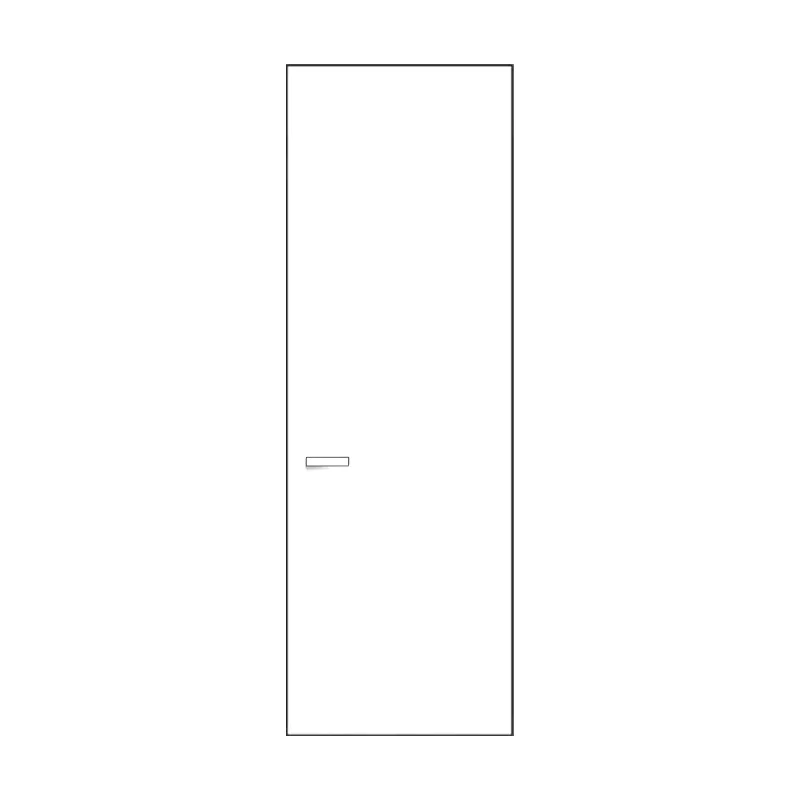 Customized Aluminum Wood Flat Solid Wood Slab Door Invisible Door Frameless Narrow Edge Hidden Bedroom Micro Cement Set