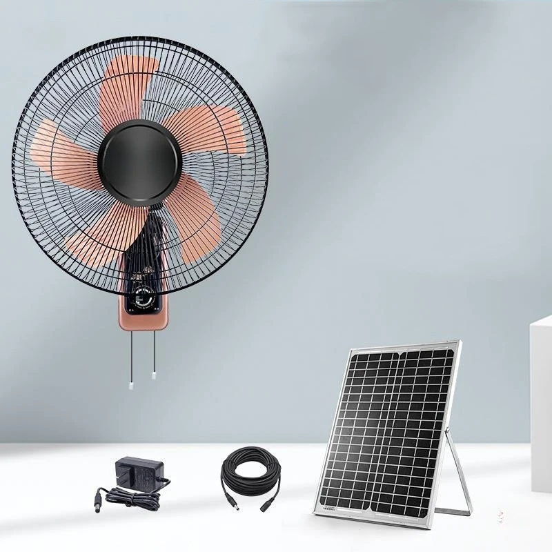 Brushless Motor Oem Odm Convenient Transportation Solar Dc Table Fan Solar Wall Fan For Home