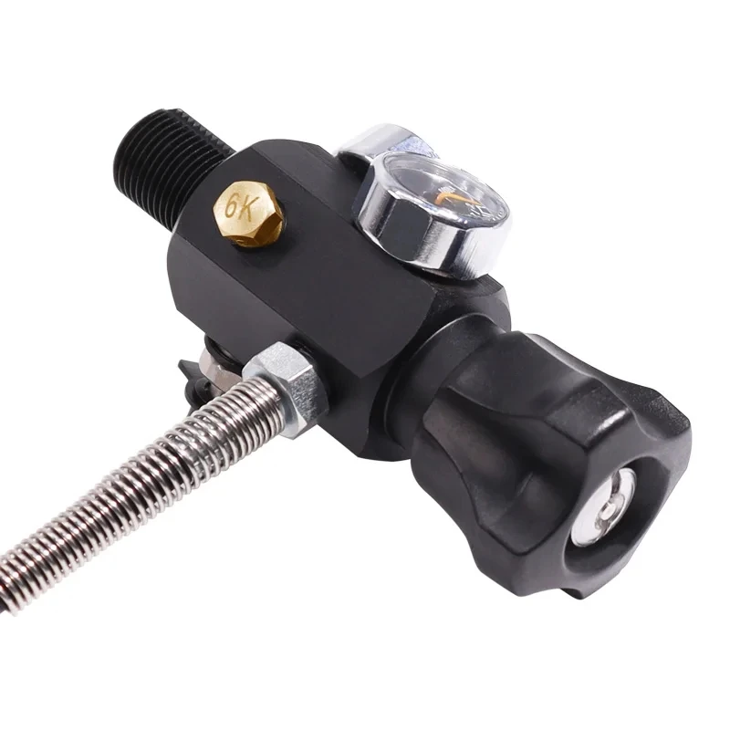 Acecare 4500Psi 300Bar Hpa Tank Valve M18*1.5 Thread PCP Paintball Filling Valve with Two Gauge