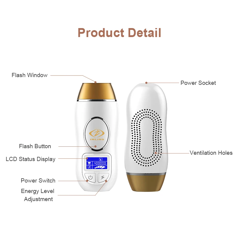 
Factory Wholesale Ipl Laser Epilator Devices Women Men Home Using 5 Levels Portable Hair Removal 