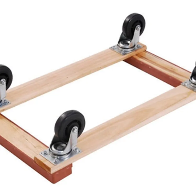 wood heavy duty rubber cover PVC capnot carpet furniture dolly cart