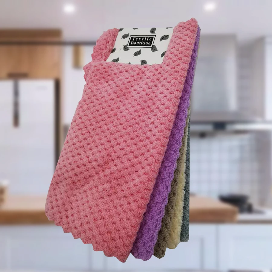 Супермягкое и абсорбирующее кухонное полотенце из кораллового флиса и микрофибры