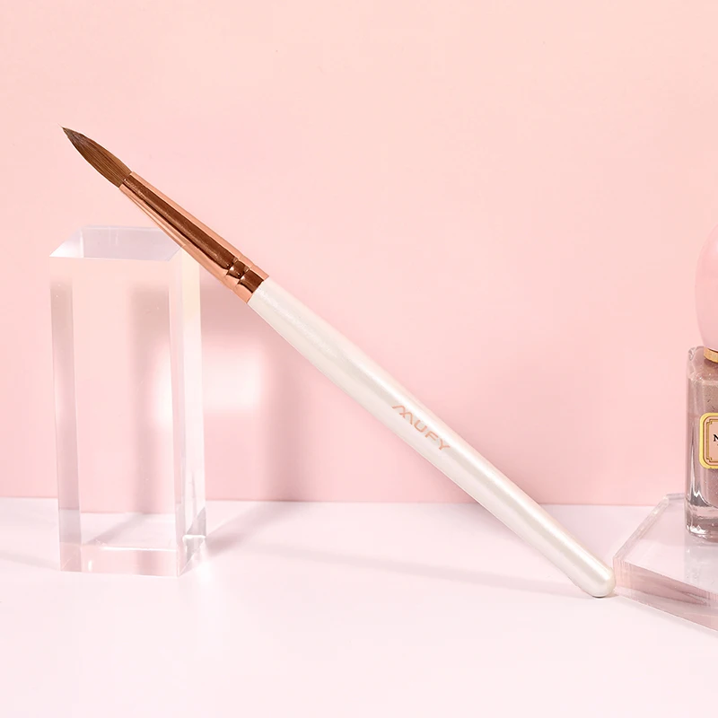 Акриловая щетка с белой деревянной ручкой от производителя лучшего качества оптовая продажа кисть Kolinsky соболиной для дизайна