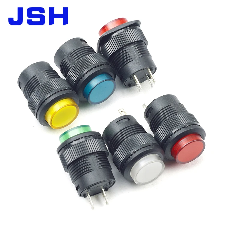 Latching or Momentary ON-OFF Push Button 2PIN SPST Switch Round Red 1.5A10pcs,Latching or Momentary ON-OFF Push Button 2PIN SPST
