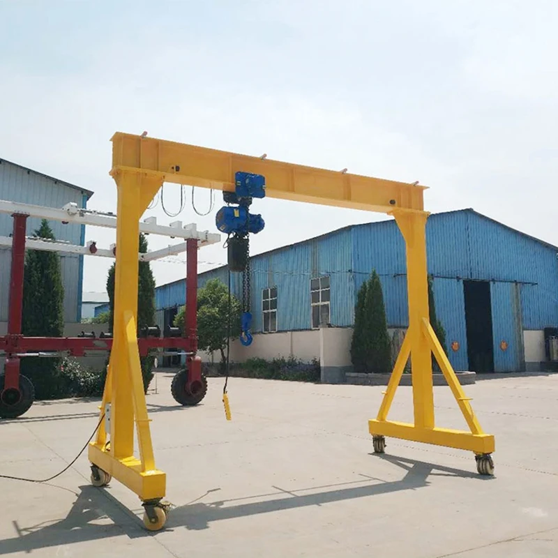 Workshop 1 2 3 5 10 ton mini small electric/manual hoist portable mobile gantry crane