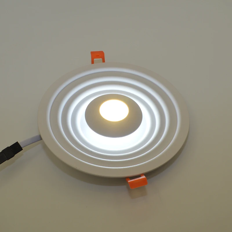 2021 best LED spotlight 15W 6inch round white COB SMD Hotel Retail Shop ceiling spot light recessed 3 in 1 spot downlight led