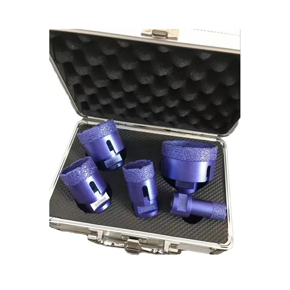 GuHua 5MM-150MM M14 Steel Drill Bit Reinforced Concrete Diamond Core CNC Control Vacuum Brazed Ceramic Marble Hole Saw Carbide