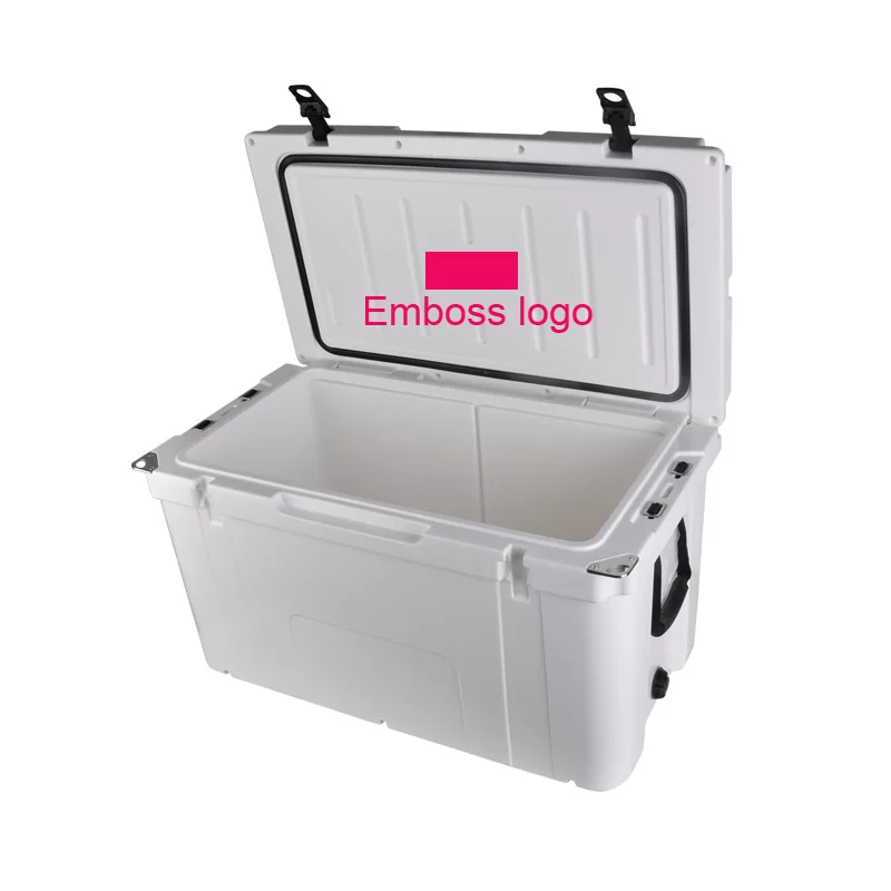 big custom 78QT rotomolded beer camping cooler box for hunt bear resistance Ningbo factory