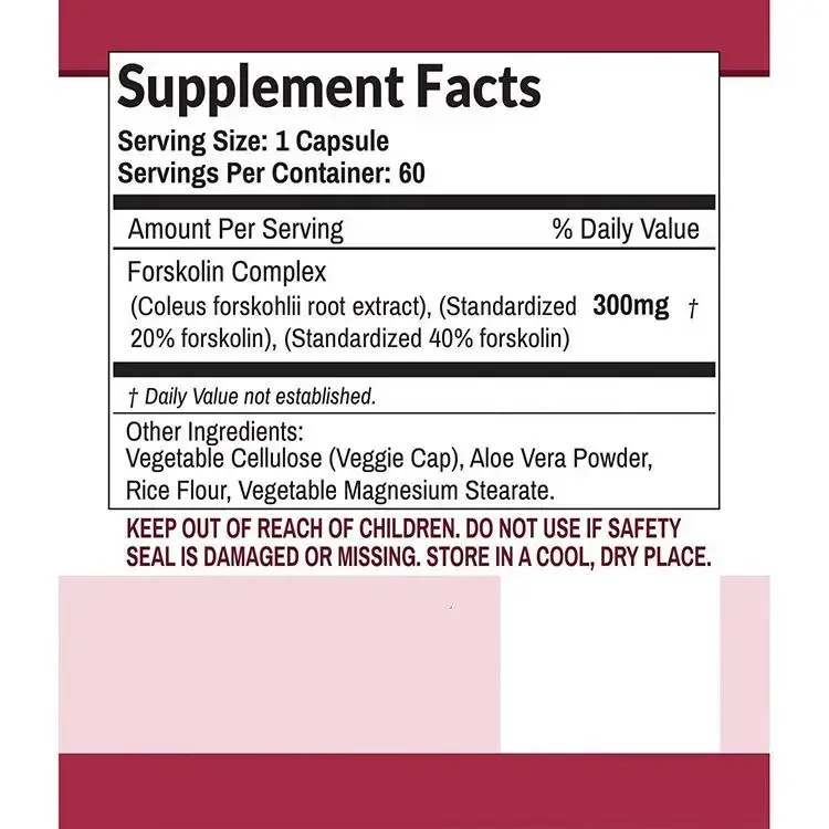 Cost Effective Root Extract Powder Belly Dark Supplement  Advanced Enhancement Complex Ultra Pure Forskolin Capsules