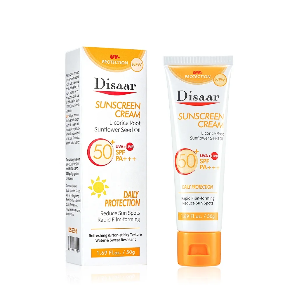 Disaar солодка масло семян подсолнечника Spf50 солнцезащитный крем для загара