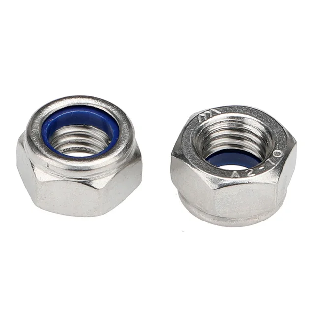 China supplier galvanized metric m10 nylon lock nut ss304 ss316 hex nylon insert lock nuts