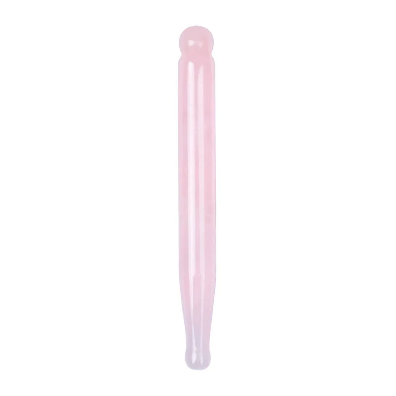 Jade gua shua pink crystal heart face roller Point Pen Butterfly Spoon Shape