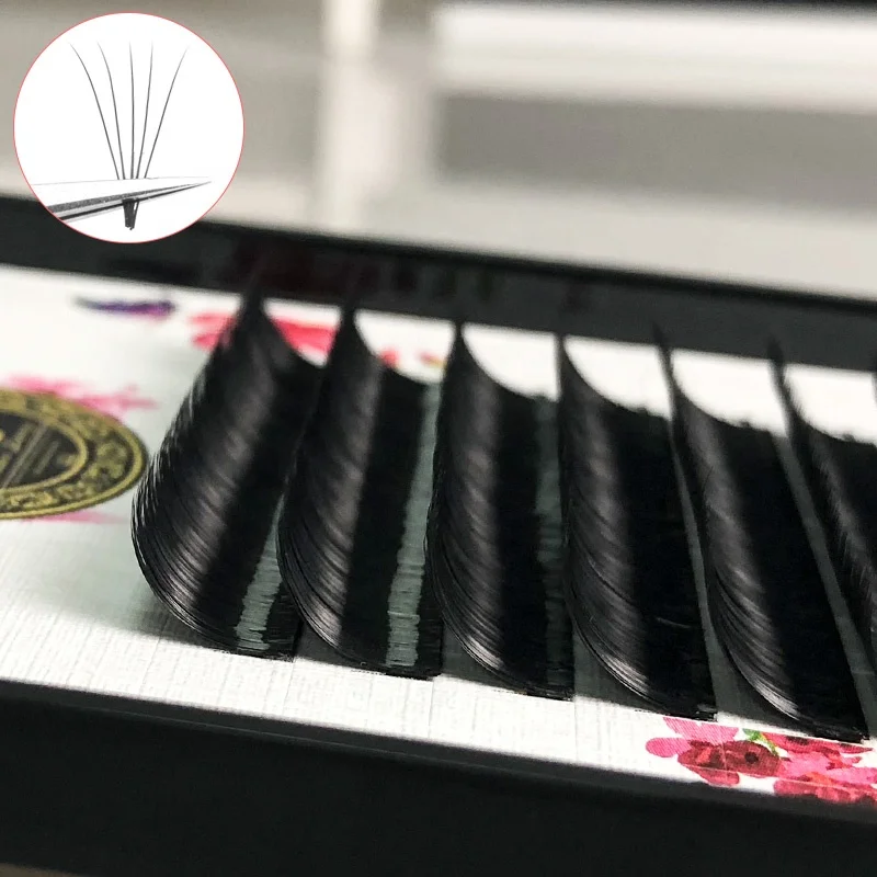 
easy fanning eyelashes silk private label mega volume 1 second self fast easy fanning blooming eyelash lash extensions 